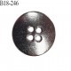 Bouton 18 mm en métal couleur chrome 4 trous diamètre 18 mm épaisseur 2 mm prix à l'unité