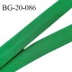 Biais galon 20 mm pré plié au dos 2 rabats de 10 mm coton polyester couleur vert largeur 20 mm prix au mètre