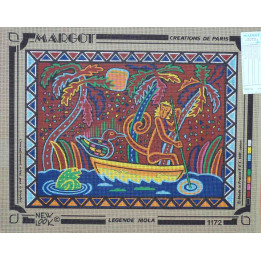 canevas 40x50 marque MARGOT DE PARIS légende mola dimension 40 centimètres par 50 centimètres 100 % coton