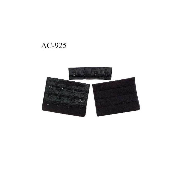 Agrafe 76 mm attache SG haut de gamme couleur noir 3 rangées 4 crochets largeur 76 mm hauteur 57 mm prix à l'unité
