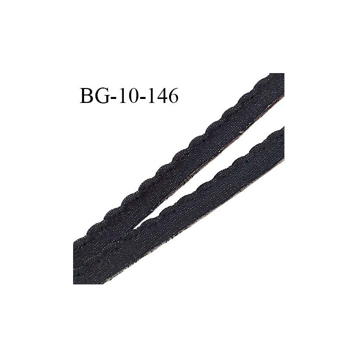 Biais galon 10 mm couleur noir chiné largeur 10 mm prix au mètre