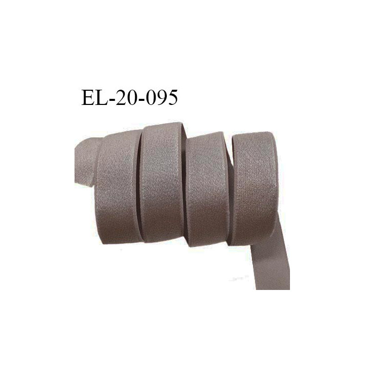 Elastique 21 mm bretelle et lingerie couleur capuccino brillant fabriqué en France prix au mètre