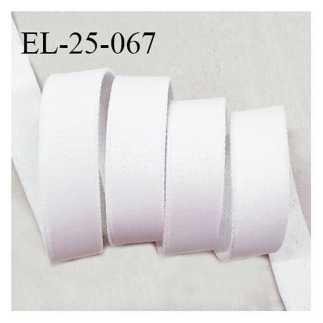 Elastique 24 mm bretelle et lingerie haut de gamme couleur blanc fabriqué en France prix au mètre