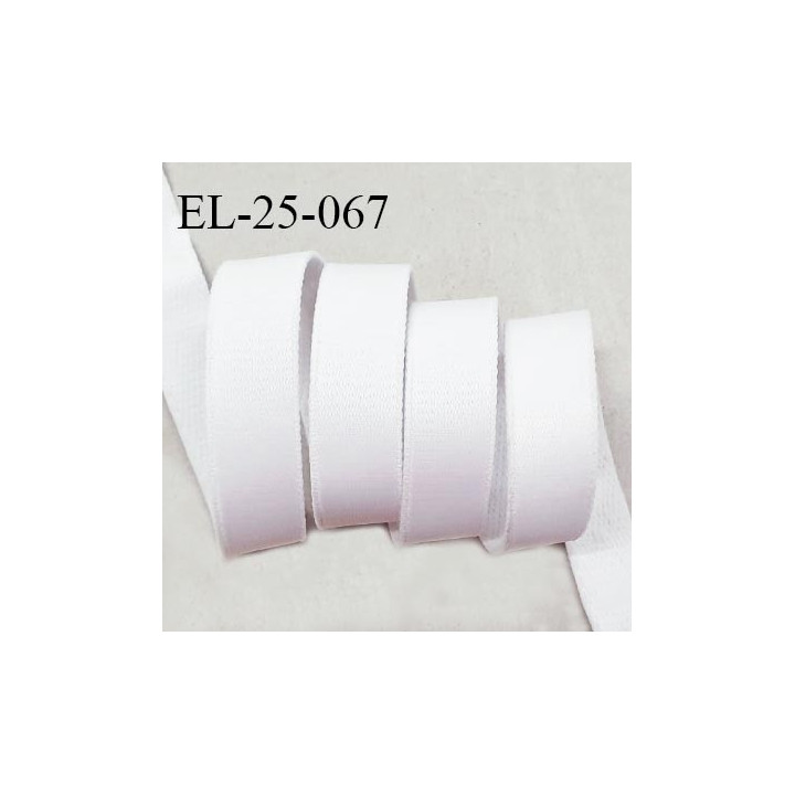 Elastique 24 mm bretelle et lingerie haut de gamme couleur blanc fabriqué en France prix au mètre