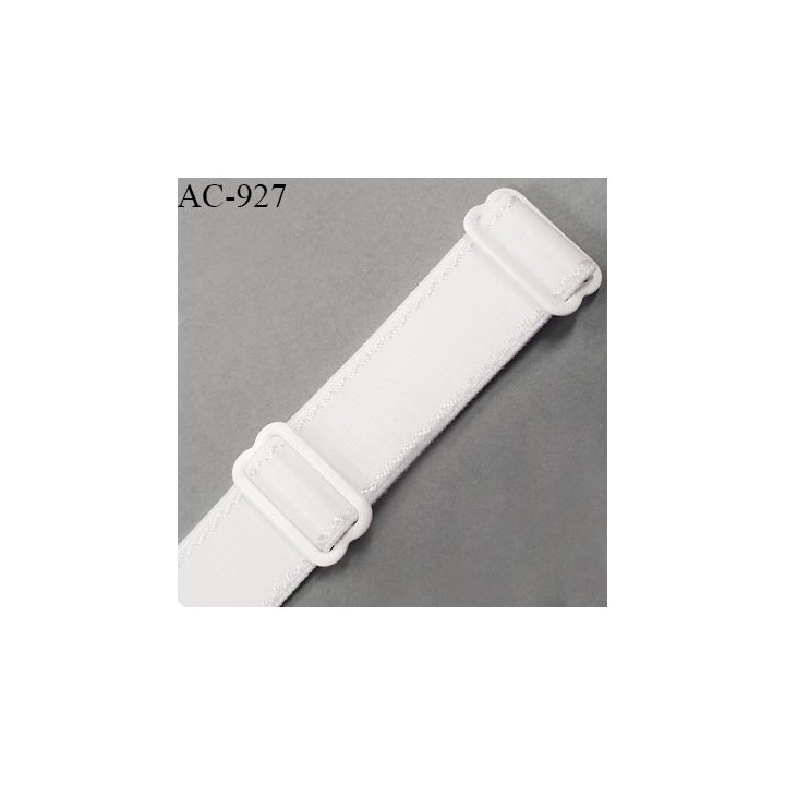 Bretelle 24 mm lingerie SG haut de gamme couleur blanc finition avec 2 barrettes prix à la pièce
