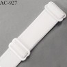 Bretelle 24 mm lingerie SG haut de gamme couleur blanc finition avec 2 barrettes prix à la pièce