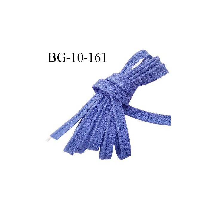 Passepoil 10 mm coton couleur bleu lavande largeur 10 mm avec cordon intérieur 2 mm prix au mètre