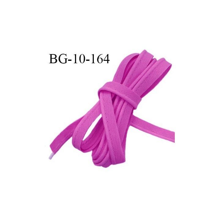 Passepoil 10 mm coton couleur violine largeur 10 mm avec cordon intérieur 2 mm prix au mètre