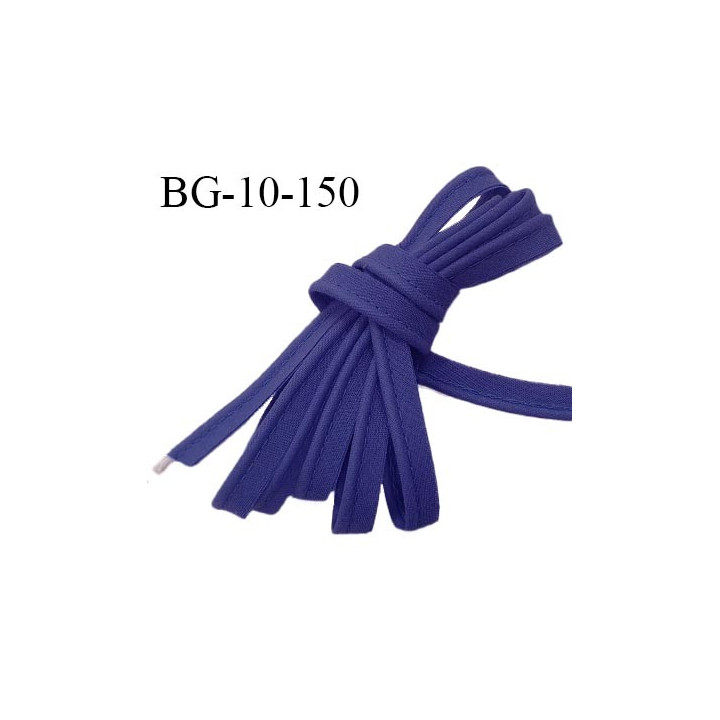 Passepoil 10 mm coton couleur bleu outremer largeur 10 mm avec cordon intérieur 2 mm prix au mètre