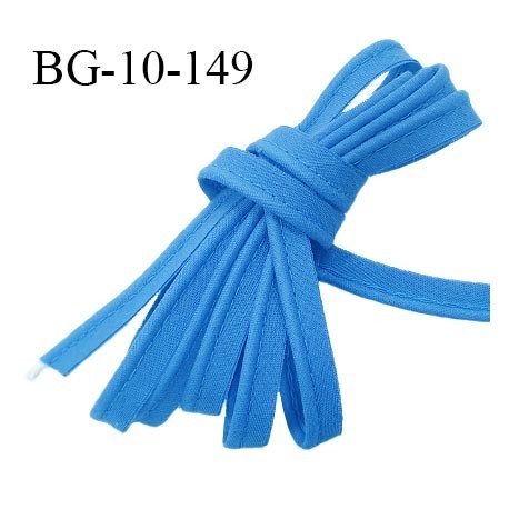 Passepoil 10 mm coton couleur bleu royal largeur 10 mm avec cordon intérieur 2 mm prix au mètre