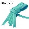 Passepoil 10 mm coton couleur vert bleu largeur 10 mm avec cordon intérieur 2 mm prix au mètre