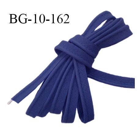 Passepoil 10 mm coton couleur bleu marine largeur 10 mm avec cordon intérieur 2 mm prix au mètre