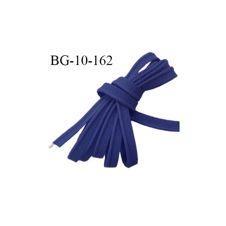 Passepoil 10 mm coton couleur bleu marine largeur 10 mm avec cordon intérieur 2 mm prix au mètre