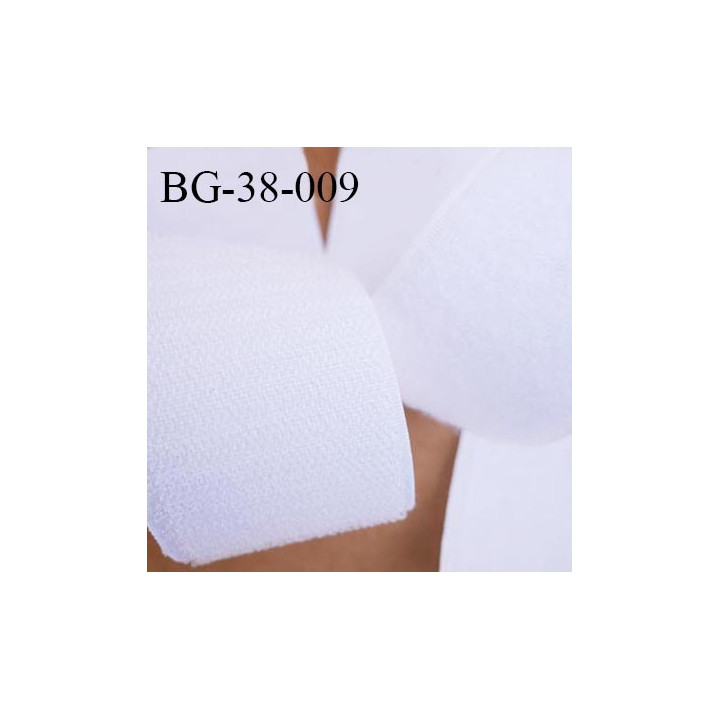 Scratch type velcro à coudre couleur blanc largeur 38 mm les 2 faces prix au mètre vous prenez la longueur que vous voulez
