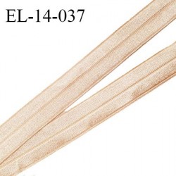 Elastique lingerie 14 mm pré plié haut de gamme couleur chair doré fabrication européenne largeur 14 mm prix au mètre