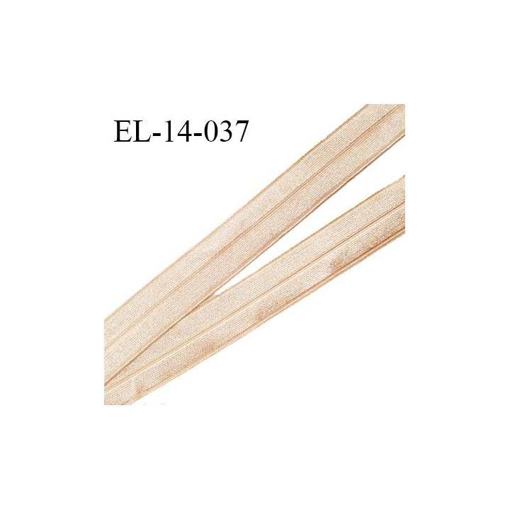 Elastique lingerie 14 mm pré plié haut de gamme couleur chair doré fabrication européenne largeur 14 mm prix au mètre