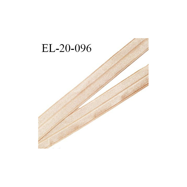 Elastique lingerie 20 mm pré plié haut de gamme couleur chair doré brillant fabrication européenne largeur 20 mm prix au mètre