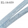 Elastique lingerie 14 mm pré plié haut de gamme couleur bleu brillant largeur 14 mm prix au mètre