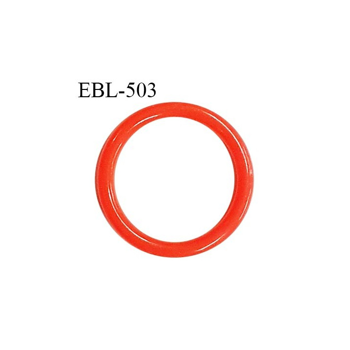 Anneau de réglage 14 mm en pvc couleur rouge coquelicot diamètre intérieur 14 mm diamètre extérieur 18 mm prix à l'unité