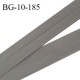 Biais galon 10 mm pré plié au dos 2 rabats de 5 mm coton polyester couleur gris souris largeur 10 mm prix au mètre