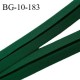 Biais galon 10 mm pré plié au dos 2 rabats de 5 mm coton polyester couleur vert sapin largeur 10 mm prix au mètre