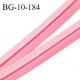 Biais galon 10 mm pré plié au dos 2 rabats de 5 mm coton polyester couleur rose dragée largeur 10 mm prix au mètre