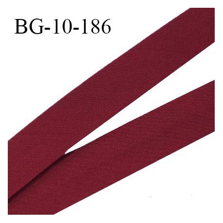 Biais galon 10 mm pré plié au dos 2 rabats de 5 mm coton polyester couleur rouge pourpre largeur 10 mm prix au mètre