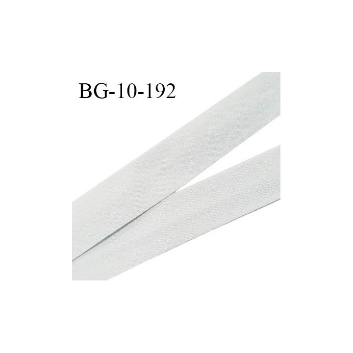 Biais galon 10 mm pré plié au dos 2 rabats de 5 mm coton polyester couleur gris perle largeur 10 mm prix au mètre