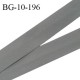 Biais galon 10 mm pré plié au dos 2 rabats de 5 mm coton polyester couleur gris taupe largeur 10 mm prix au mètre