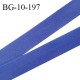 Biais galon 10 mm pré plié au dos 2 rabats de 5 mm coton polyester couleur bleu lavande largeur 10 mm prix au mètre