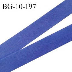 Biais galon 10 mm pré plié au dos 2 rabats de 5 mm coton polyester couleur bleu lavande largeur 10 mm prix au mètre