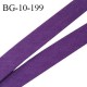 Biais galon 10 mm pré plié au dos 2 rabats de 5 mm coton polyester couleur violet largeur 10 mm prix au mètre