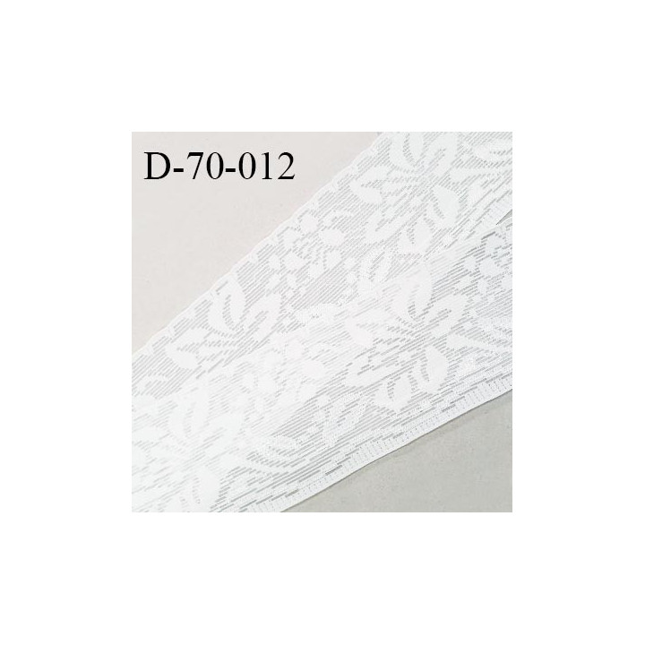 Dentelle 70 mm lycra élastique avec anti glisse couleur écru fabriqué en France pour une grande marque souple prix au mètre