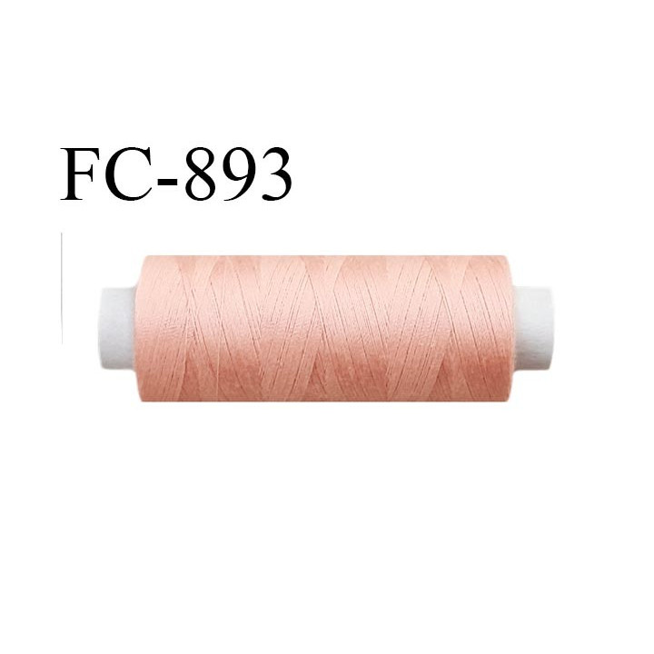 Bobine 500 m fil Polyester n° 120  saumon 500 mètres fil européen bobiné en Europe ou France certifié oeko tex