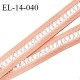 Elastique 14 mm lingerie entre-deux croisillons couleur rose pêche haut de gamme largeur 14 mm prix au mètre