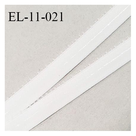Elastique picot 11 mm anti-glisse couleur écru milk largeur 11 mm largeur de la bande anti glisse 5 mm prix au mètre