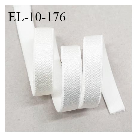 Elastique lingerie 10 mm haut de gamme fabriqué en France couleur écru élastique souple et brillant largeur 10 mm prix au mètre