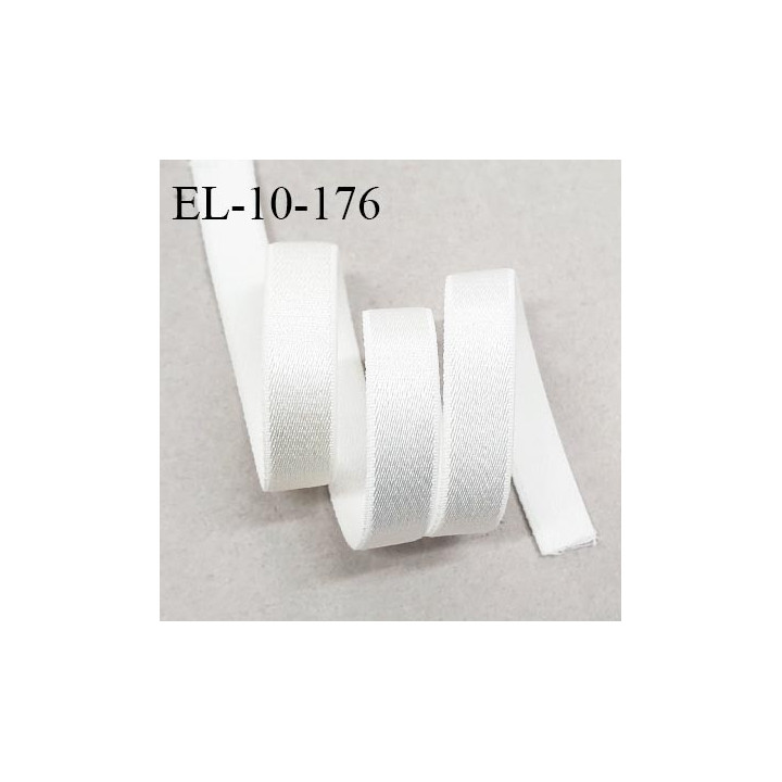 Elastique lingerie 10 mm haut de gamme fabriqué en France couleur écru élastique souple et brillant largeur 10 mm prix au mètre