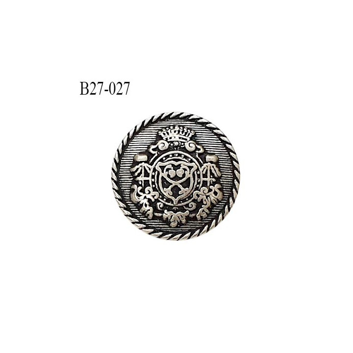 Bouton 27 mm style ancien en métal accroche avec un anneau diamètre 27 mm prix à l'unité