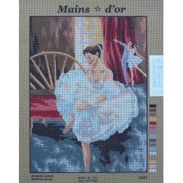 canevas 40x50 marque MAINS D'OR danseuse dimension 40 centimètres par 50 centimètres 100 % coton