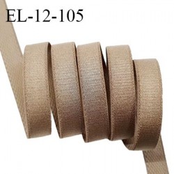 Elastique 12 mm bretelle lingerie haut de gamme fabriqué en France couleur taupe élastique souple et brillant prix au mètre