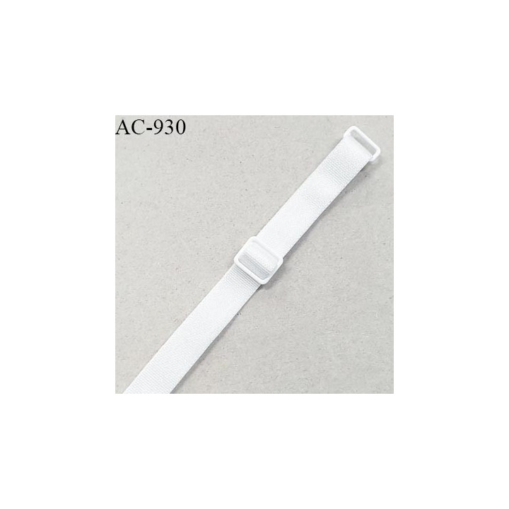 Bretelle 10 mm lingerie SG haut de gamme couleur blanc finition avec 2 barrettes longueur 25 cm prix à la pièce