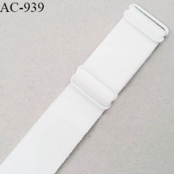 Bretelle 24 mm lingerie SG haut de gamme couleur blanc finition avec 2 barrettes longueur 32 cm plus le réglage prix à la pièce