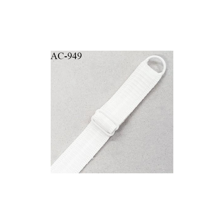 Bretelle lingerie SG 16 mm très haut de gamme couleur naturel avec 1 barrette + 1 anneau longueur 23 cm prix à l'unité