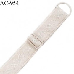 Bretelle lingerie SG 19 mm très haut de gamme couleur étincelle avec 1 barrette + 1 anneau longueur 32 cm prix à l'unité