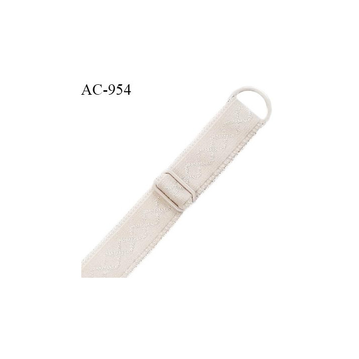 Bretelle lingerie SG 19 mm très haut de gamme couleur étincelle avec 1 barrette + 1 anneau longueur 32 cm prix à l'unité