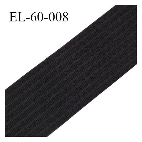 Elastique 65 mm respirant bonne élasticité style velours velcro couleur noir largeur 65 mm prix au mètre