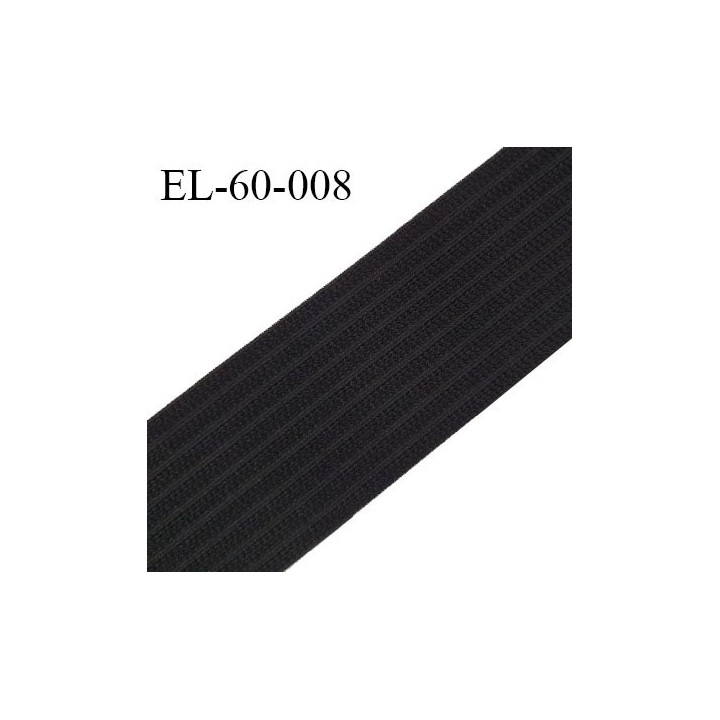 Elastique 65 mm respirant bonne élasticité style velours velcro couleur noir largeur 65 mm prix au mètre