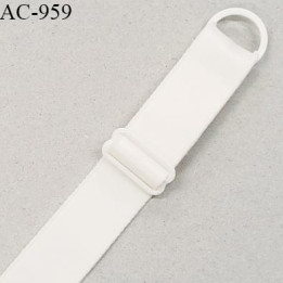 Bretelle lingerie SG 19 mm très haut de gamme couleur chantilly avec 1 barrette + 1 anneau longueur 30 cm prix à l'unité