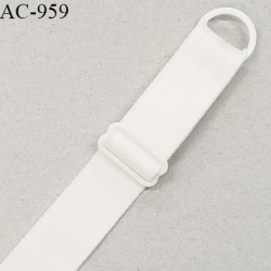Bretelle lingerie SG 19 mm très haut de gamme couleur chantilly avec 1 barrette + 1 anneau longueur 30 cm prix à l'unité